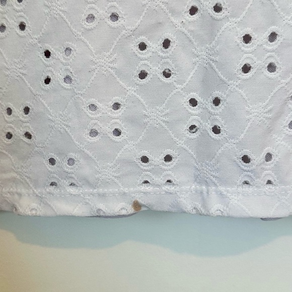 Torrid White Lilac Eyelet Blouse - Size: 1 - Picture 5 of 7